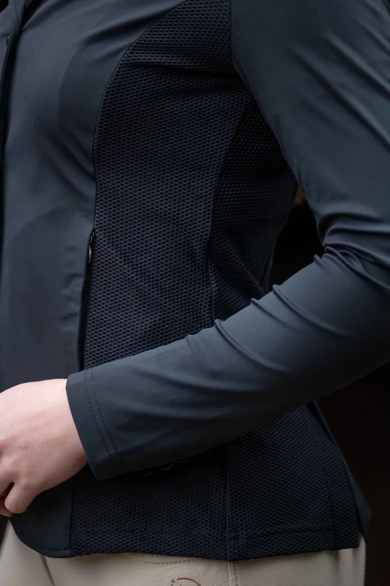 HKM Ladies Hunter Slim Fit Competition Jacket - Deep Blue-1